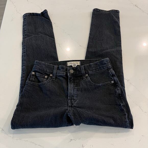 Madewell The Mid-Rise Perfect Vintage Jeans in Clean Black Wash Size 23 - Picture 5 of 13